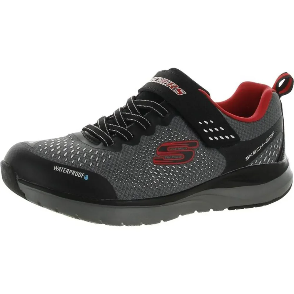 Skechers Boys Gray Slip On Performance Trainers Running Shoes Sneakers NWT
